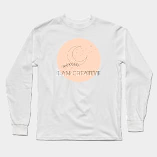 Affirmation Collection - I Am Creative (Orange) Long Sleeve T-Shirt